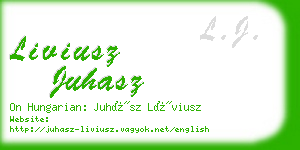 liviusz juhasz business card